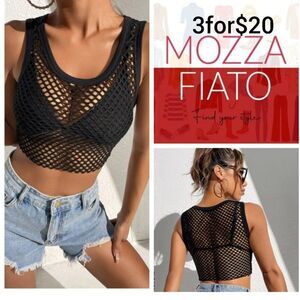 3for$20 NWT SHEIN Coolane See Through Mesh Tank Top Without Bra